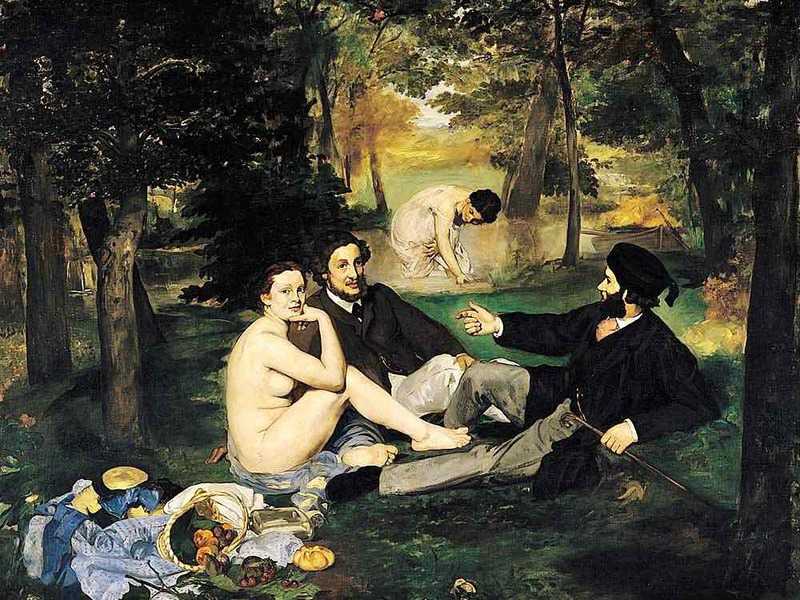 《草地上的午餐》Dejeuner sur l'Herbe (Manet, 1862-3) 