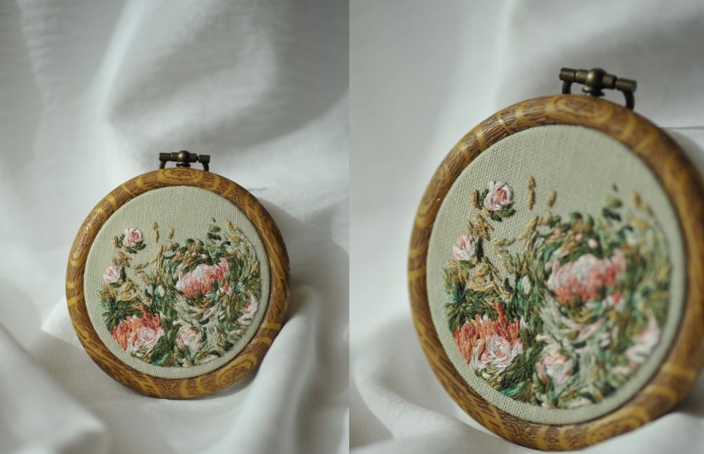 <煦陽> 直徑8cm｜刺繡藝術